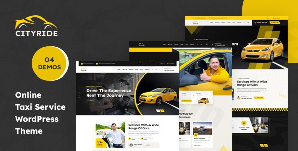 cityride online taxi service wordpress theme plugin - Download WordPress Themes in One Place​