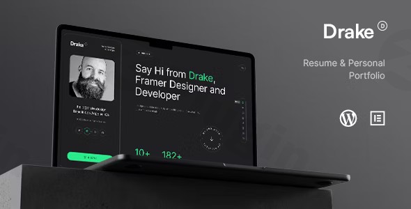drake personal portfolio resume theme plugin - Download WordPress Themes in One Place​