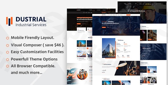 dustrial factory industrial wordpress theme plugin - Download WordPress Themes in One Place​