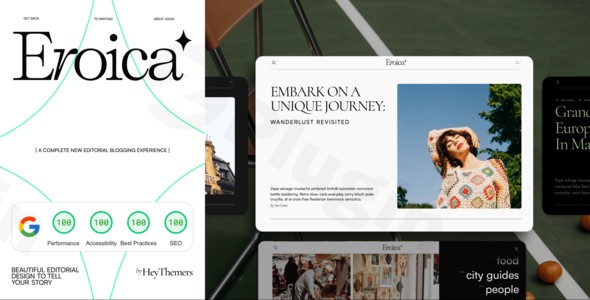 eroica bold lightweight wordpress blog theme plugin - Download WordPress Themes in One Place​