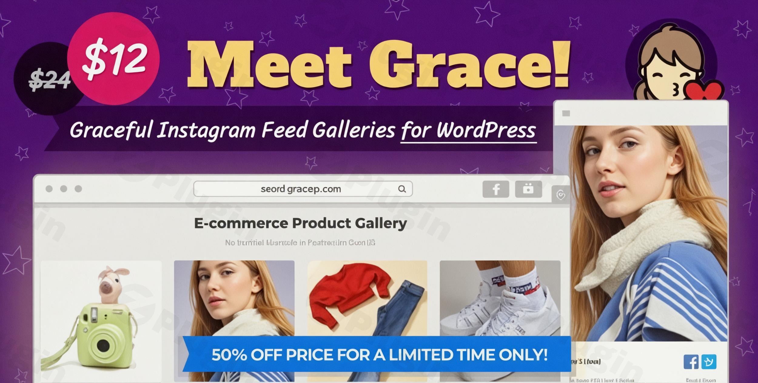 grace wordpress photo feed of instagram posts plugin - Download the Best WordPress Plugins in One Place​