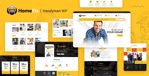 homefix plumber handyman maintenance theme plugin - Download WordPress Themes in One Place​