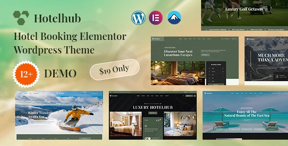 hotelhub luxury resort booking wordpress theme plugin - Download WordPress Themes in One Place​