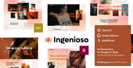 ingenioso creative agency wordpress theme plugin - Ingenioso - Creative Agency Wordpress Theme