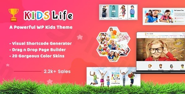 kids life children school theme for wordpress plugin - Download WordPress Themes in One Place​