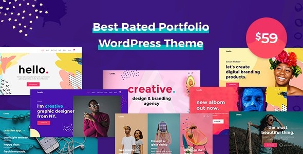 leedo modern colorful creative portfolio wordpress theme plugin - Download WordPress Themes in One Place​
