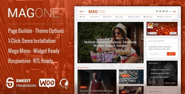 magone responsive magazine news wordpress themes plugin - Download WordPress Themes in One Place​