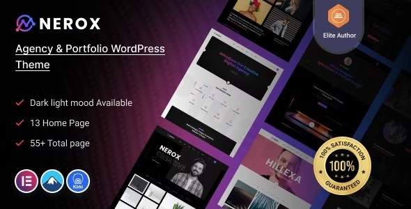 nerox agency portfolio wordpress theme plugin - Download WordPress Themes in One Place​