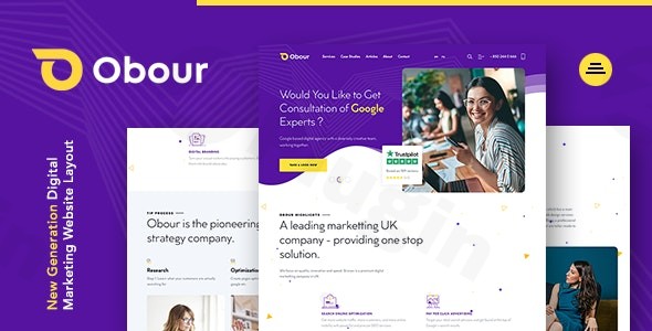 obour digital marketing agency wordpress theme plugin - Download WordPress Themes in One Place​