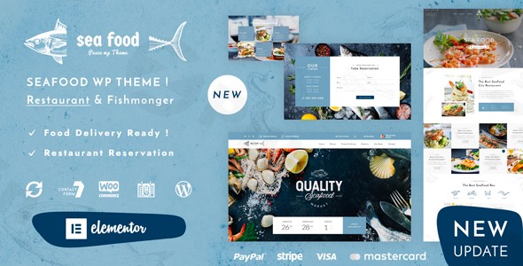 pesce seafood restaurant wordpress theme plugin - Download WordPress Themes in One Place​