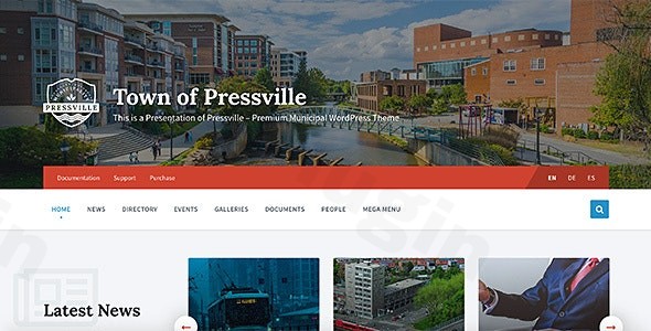 pressville unique wordpress theme for municipalities plugin - Download WordPress Themes in One Place​