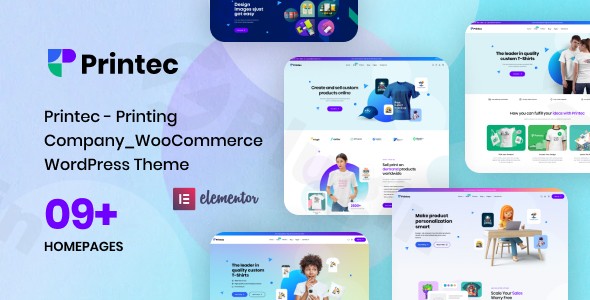 printec printing company woocommerce wordpress theme plugin - Download WordPress Themes in One Place​