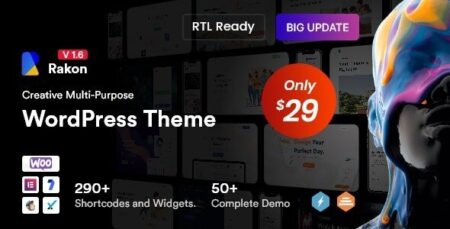 rakon creative multi purpose wordpress theme plugin - Rakon - Creative Multi-purpose Wordpress Theme