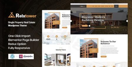 relxtower single property wordpress theme plugin - Relxtower - Single Property Wordpress Theme