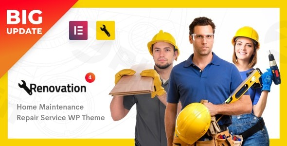 renovation repair service home maintenance elementor wp theme plugin - Download WordPress Themes in One Place​
