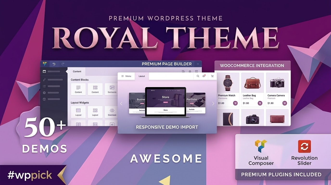 royal multipurpose wordpress theme feature - Download WordPress Themes in One Place​