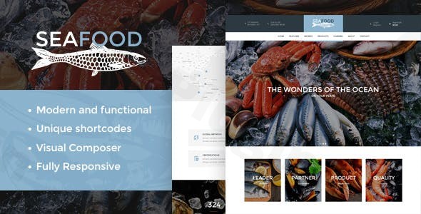 seafood company restaurant wordpress theme plugin - Download WordPress Themes in One Place​