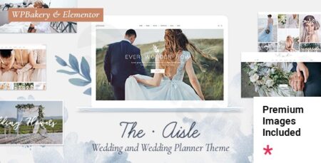 the aisle elegant wedding wordpress theme plugin - The Aisle - Elegant Wedding Wordpress Theme
