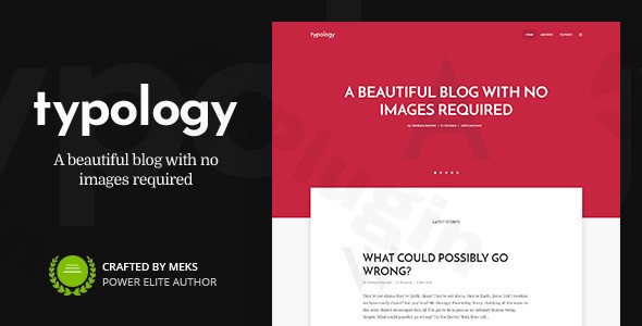 typology text based minimal wordpress blog theme plugin - Download WordPress Themes in One Place​