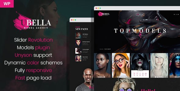ubella model agency wordpress theme plugin - Download WordPress Themes in One Place​