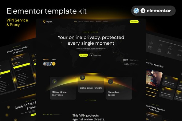 vepien vpn service proxy elementor template kit plugin - Download the Best WordPress Plugins in One Place​