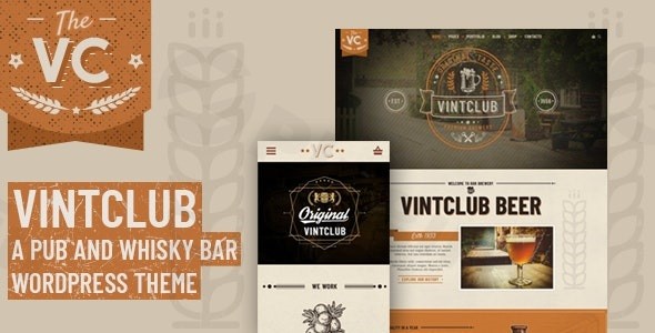 vintclub a pub and whisky bar wordpress theme plugin - Download WordPress Themes in One Place​