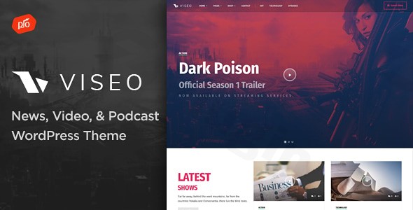 viseo news video podcast wordpress theme plugin - Download WordPress Themes in One Place​