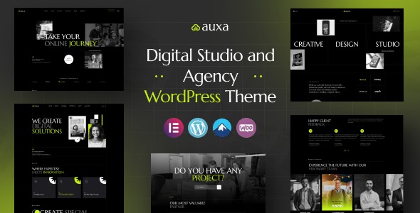 auxa digital studio and agency wordpress theme plugin - Download WordPress Themes in One Place​
