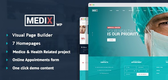 medix medical clinic wordpress theme plugin - Download WordPress Themes in One Place​