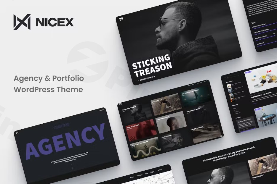 nicex creative portfolio theme plugin - Download WordPress Themes in One Place​