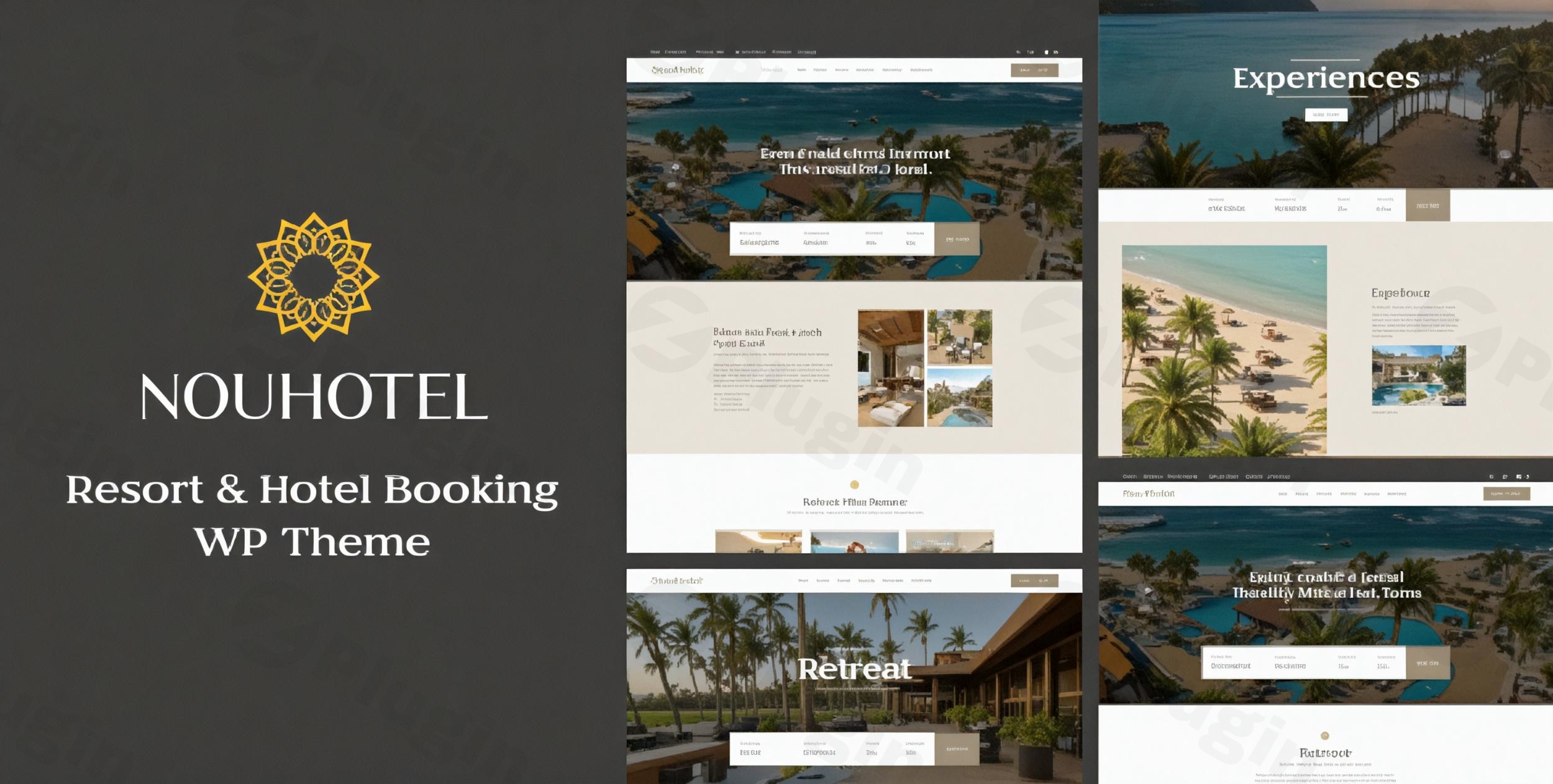 nouhotel resort hotel booking wordpress theme plugin - Download WordPress Themes in One Place​