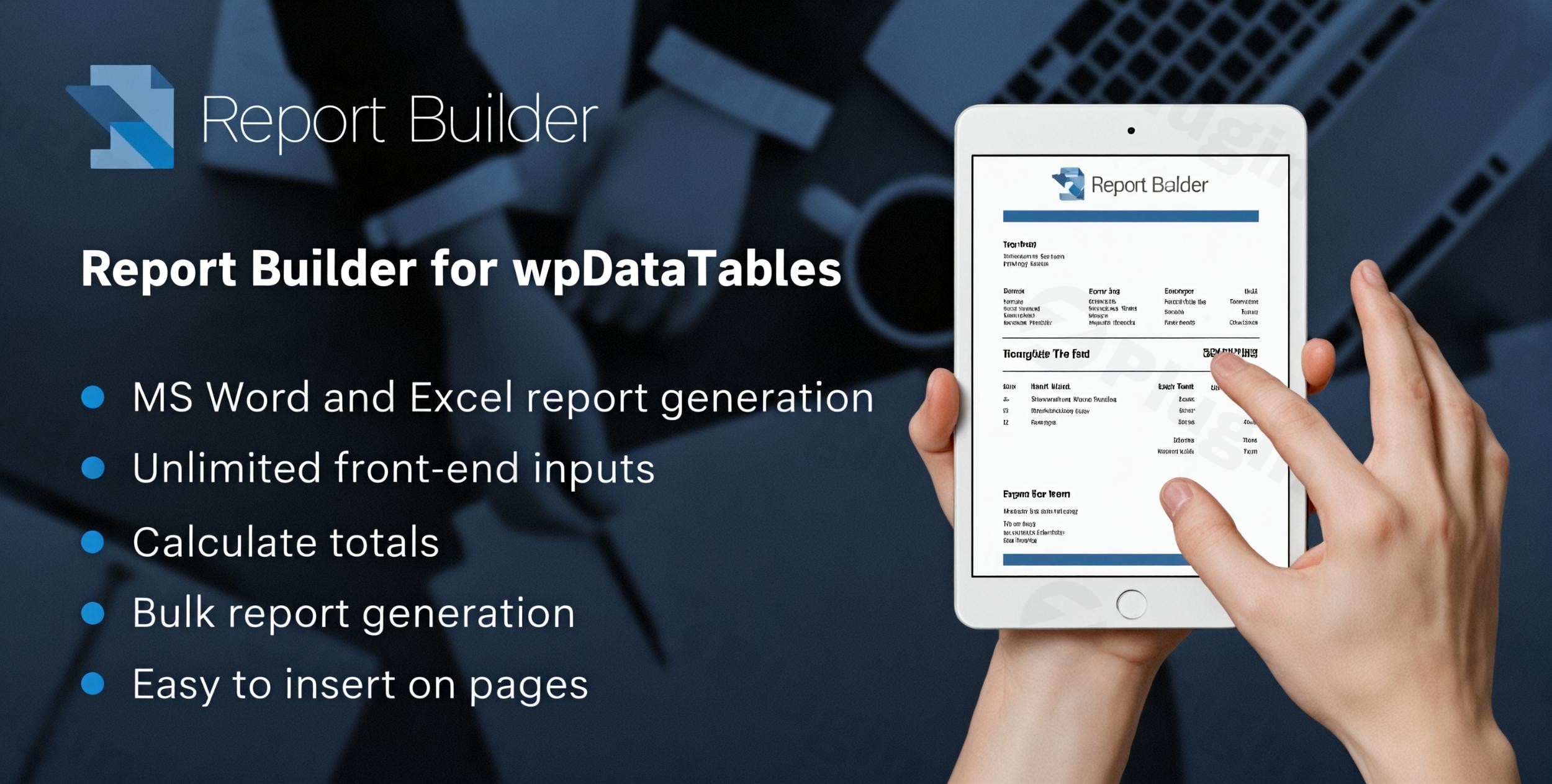 report builder add on for wpdatatables plugin - Download the Best WordPress Plugins in One Place​