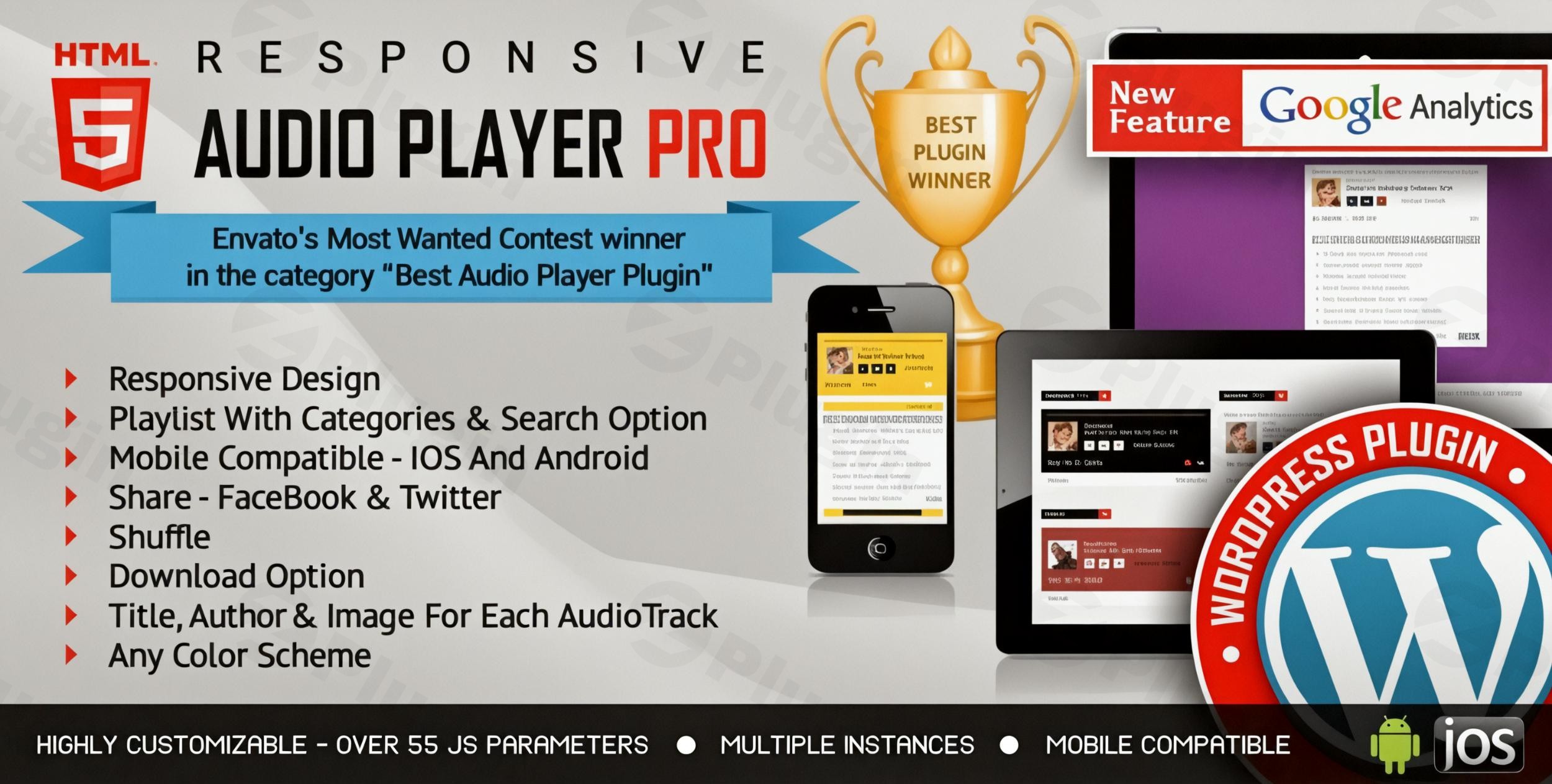 responsive html5 audio player pro wordpress plugin plugin - Download the Best WordPress Plugins in One Place​