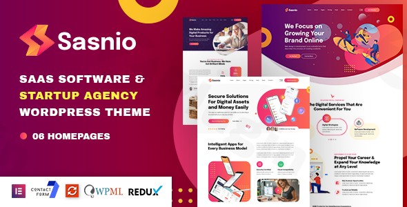sasnio saas software startup agency wordpress theme plugin - Download WordPress Themes in One Place​