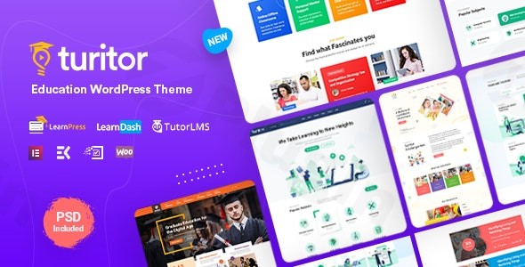 turitor lms education wordpress theme plugin - Download WordPress Themes in One Place​