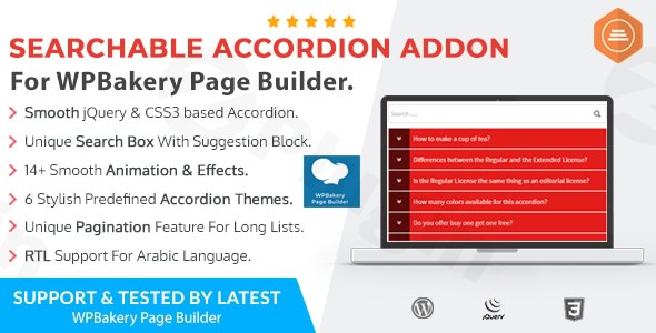 ultimate searchable accordion wpbakery page builder addon plugin - Download the Best WordPress Plugins in One Place​