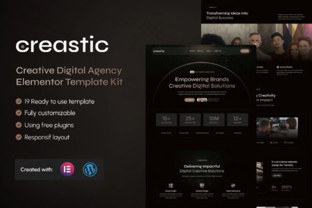 Creastic – Creative Digital Agency Elementor Template Kit creastic creative digital agency elementor template kit plugin - Creastic - Creative Digital Agency Elementor Template Kit