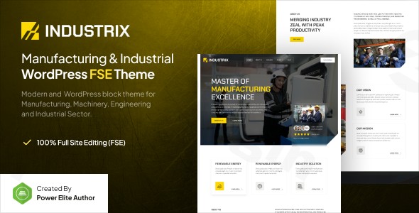 industrix manufacturing industrial gutenverse fse wordpress block theme plugin - Download WordPress Themes in One Place​