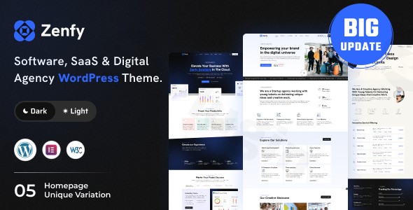 zenfy software saas digital agency wordpress theme plugin - Download WordPress Themes in One Place​