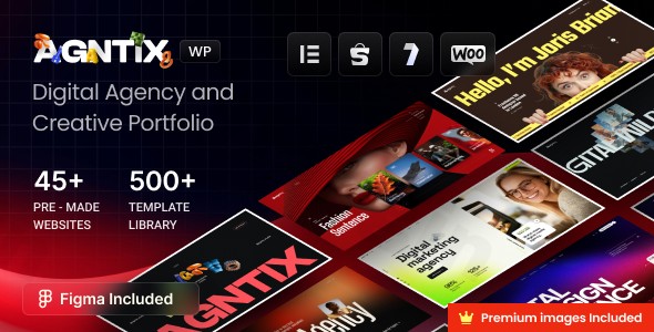 agntix digital agency creative portfolio wordpress theme plugin - Download WordPress Themes in One Place​