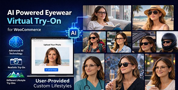 ai powered eyewear virtual try on popup woocommerce wordpress plugin - Download the Best WordPress Plugins in One Place​