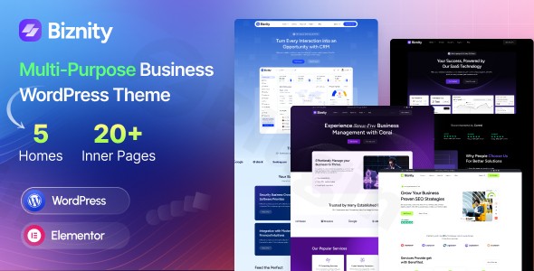 biznity multipurpose business wordpress theme plugin - Download WordPress Themes in One Place​