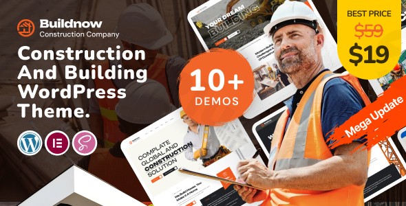 buildnow construction building wordpress theme plugin - Download WordPress Themes in One Place​