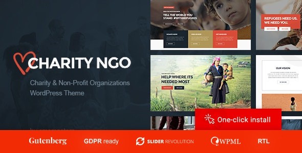 charity ngo donation nonprofit organization wordpress theme plugin - Download WordPress Themes in One Place​