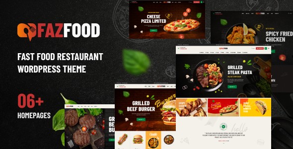 fazfood fast food restaurant wordpress theme plugin - Download WordPress Themes in One Place​