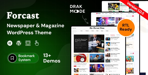 forcast newspaper magazine theme plugin - Download WordPress Themes in One Place​