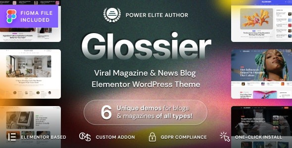 glossier newspaper viral magazine wordpress theme plugin - Download WordPress Themes in One Place​