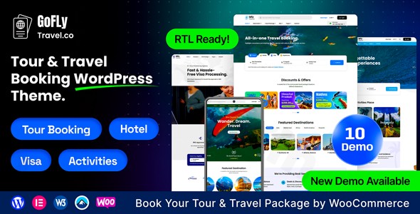 gofly tour booking and travel agency wordpress theme plugin - Download WordPress Themes in One Place​