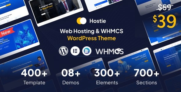 hostie web hosting whmcs wordpress theme plugin - Download WordPress Themes in One Place​