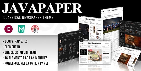 javapaper classic newspaper theme plugin - Download WordPress Themes in One Place​